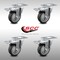 Service Caster 4 Inch SS Thermoplastic Rubber Swivel Top Plate Caster Set Total Lock Brake SCC SCC-SSTTL20S414-TPRB-4 - alternate 3